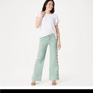 Flare Peace Love World Garment Dyed Clearwater Side Button Jeans Size 8T